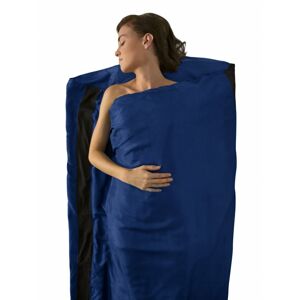 Hedvábná vložka do spacáku v prodloužené variantě Silk Stretch Liner - Long (Rectangular) Navy Blue (barva Navy modrá)