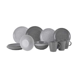 Melaminové nádobí šedé - 16 ks