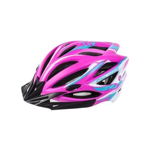 Cyklistická přilba CRUSSIS růžová neon - bílá L/XL vel.58-62